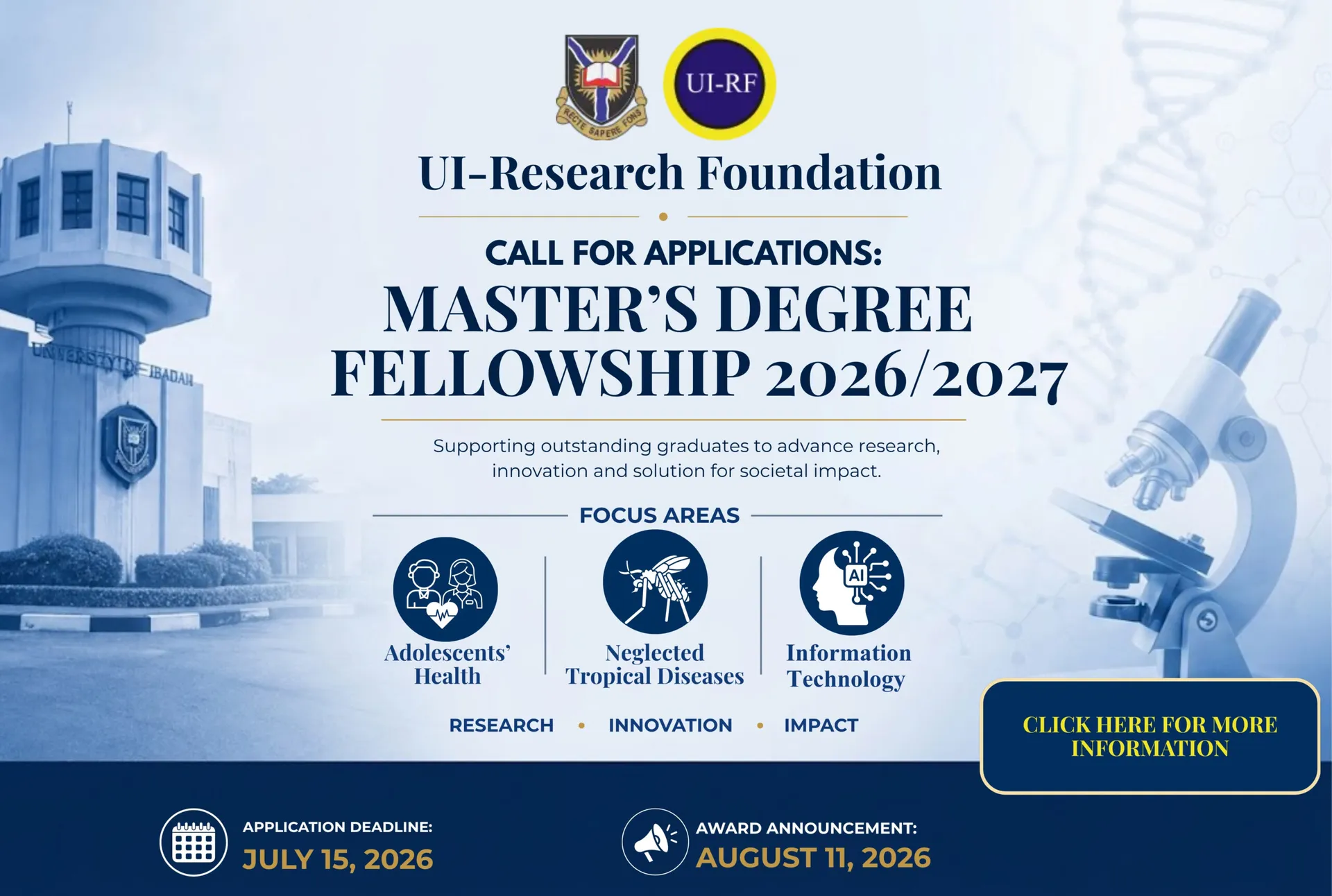 Fellowship Awards For Master’s Degree — call flyer